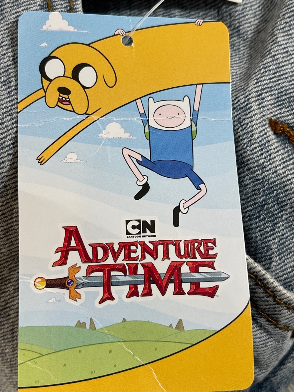 Adventure Time Rainbow Straps Denim Shortalls With Pockets Size XL NEW - Picture 11 of 14